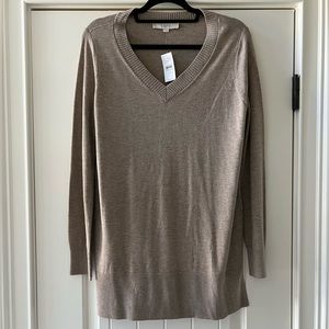 Loft beige v neck tunic
